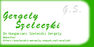 gergely szeleczki business card